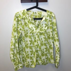 Cute Green and White V-Neck Tunic.